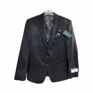 Ralph Lauren Men's 40R‎ Black Ultra Suede 2 Button Blazer Jacket Sport Coat NWT